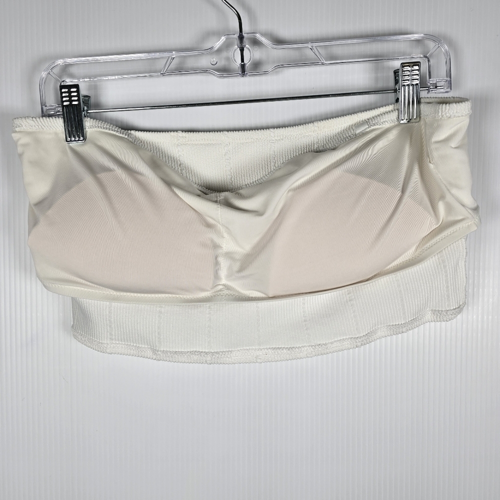 Aerie Women's White Bandeau Top Ribbed No Strap Size XL - Picture 4 of 5
